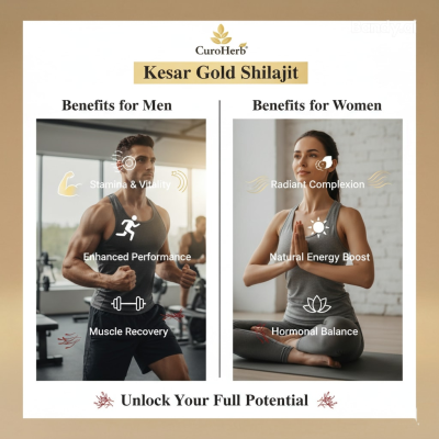 Kesar Gold Shilajit (Resin Form) Natural Energy & Vitality Boost CuroHerb
