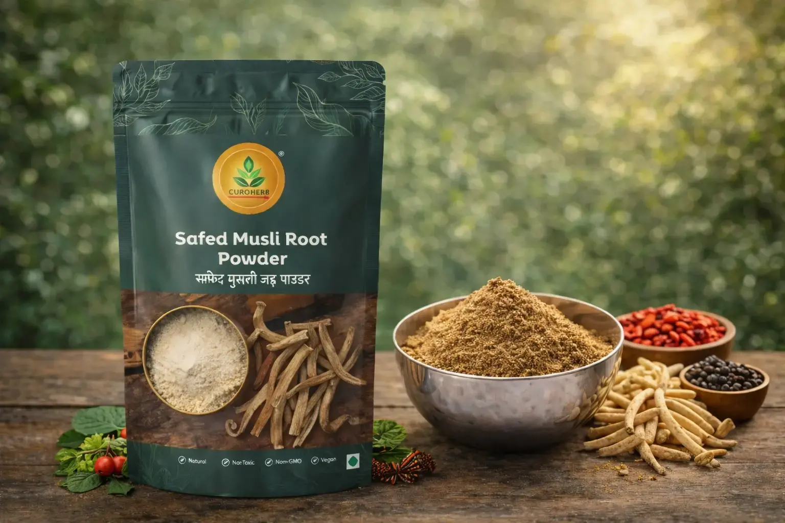 Safed Musli Root Powder Strength & Vitality CuroHerb